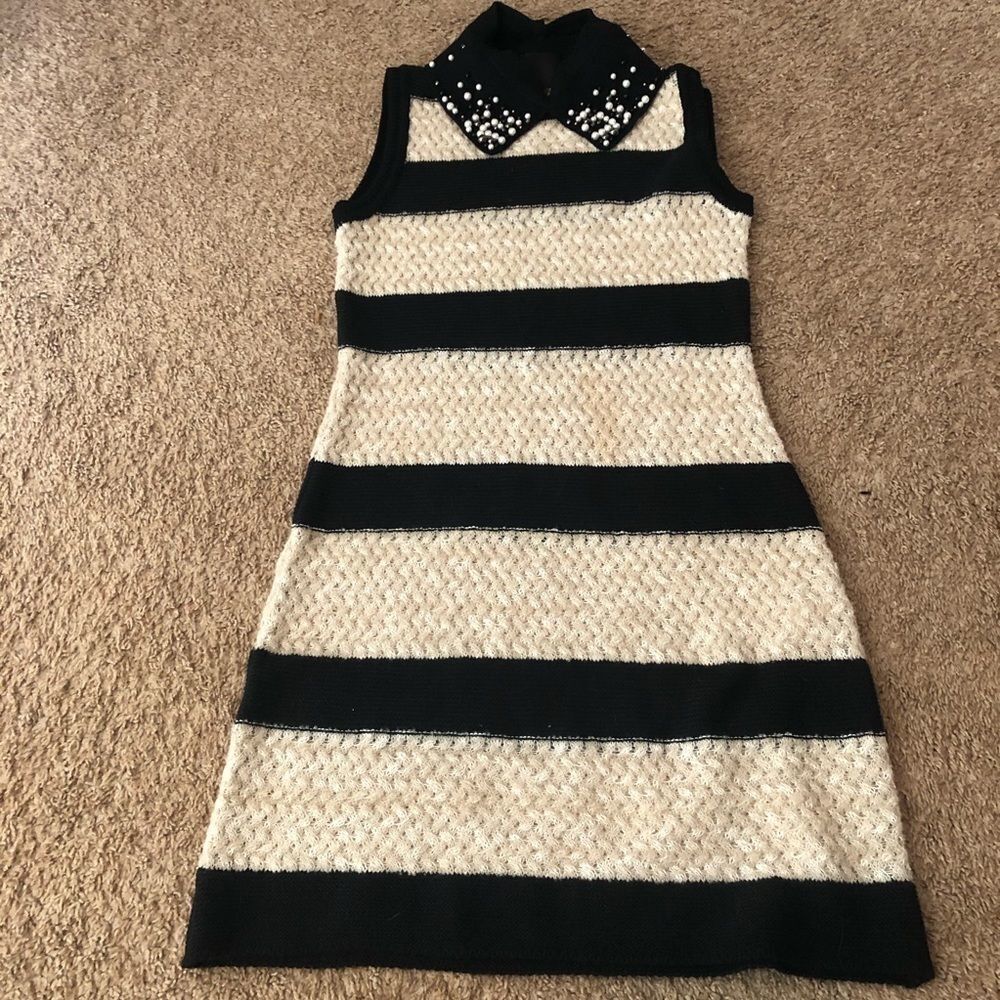 McGinn~Black & Ivory eve work/Office dress Size L
